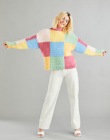 Patchwork Funnel Neck Sweater in Hayfield Bonus Chunky (10601) - PDF