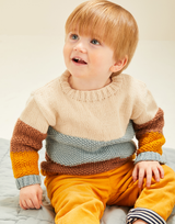 Baby Colour Block Sweater in Sirdar Snuggly DK (5487) - PDF