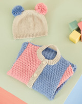 Half 'n' Half Romper & Pom Pom Hat in Sirdar Snuggly DK (5490) - PDF