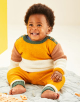 Baby Colour Block Top & Trousers in Sirdar Snuggly DK (5491) - PDF