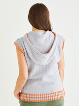 Sleek Sleeveless Hoodie in Sirdar Cashmere Merino Silk DK (10549) - PDF