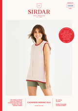 Swing Tipped Vest in Sirdar Cashmere Merino Silk DK (10550) - PDF