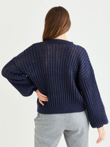 Airtex Rib Sweater in Sirdar Cashmere Merino Silk DK (10557) - PDF