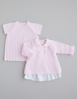 Dress & Matinee Coat in Sirdar Snuggly 4 Ply (5466) - PDF