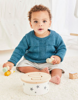 Textured Panel Baby Sweater in Sirdar Snuggly Cashmere Merino DK (5474) - PDF