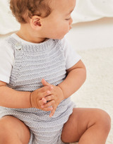 Ribbed Baby Romper in Sirdar Snuggly Baby Bamboo DK (5473) - PDF