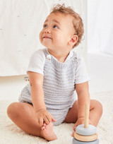 Ribbed Baby Romper in Sirdar Snuggly Baby Bamboo DK (5473) - PDF