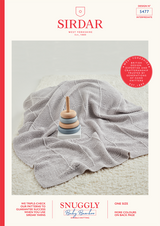 Textured Baby Blanket in Sirdar Snuggly Baby Bamboo DK (5477) - PDF