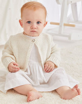 Single Button Baby Cardigan in Sirdar Snuggly Bamboo DK (5479) - PDF