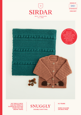 Hedgehog Cardigan & Blanket in Sirdar Snuggly DK (5431) - CROCHET - PDF