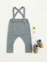 Dungarees & Pom Pom Booties in Sirdar Snuggly 4 Ply (5438) - PDF