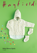 Spotty Hooded Jacket in Hayfield Baby Bonus Spots DK (5446) - PDF
