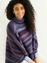 Textured Poncho in Sirdar Jewelspun Aran (10287) - PDF