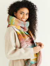 Crochet Fringed Scarf in Sirdar Jewelspun Aran (10289) - CROCHET - PDF