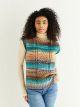 Textured Panel Vest in Sirdar Jewelspun Aran (10291) - PDF
