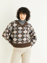 Argyle Sweater & Scarf in Sirdar Haworth Tweed DK (10298) - PDF