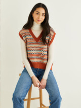 Fair Isle Vest in Sirdar Cashmere Merino Silk DK (10307) - PDF