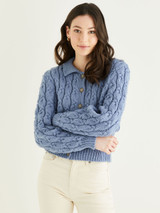 Cropped Cable Cardigan in Hayfield Bonus Aran w/Wool (10325) - PDF