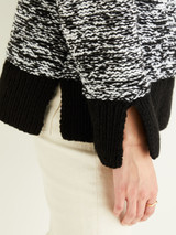 Two Tone Funnel Neck Sweater in Hayfield Soft Twist DK (10329) - PDF