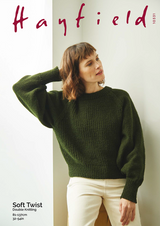 Balloon Sleeve Crop Sweater in Hayfield Soft Twist DK (10331) - PDF