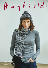 Two Tone Hat & Scarf in Hayfield Soft Twist DK (10333) - PDF