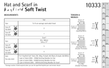 Two Tone Hat & Scarf in Hayfield Soft Twist DK (10333) - PDF