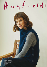 Roll Neck Rib Vest in Hayfield Soft Twist DK (10334) - PDF