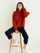 Statement Zip Sweater in Hayfield Soft Twist DK (10335) - PDF