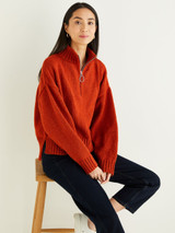 Statement Zip Sweater in Hayfield Soft Twist DK (10335) - PDF