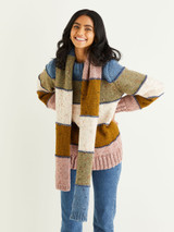 Blanket Stitch Sweater & Scarf in Hayfield Bonus Chunky Tweed (10339) - PDF