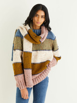 Blanket Stitch Sweater & Scarf in Hayfield Bonus Chunky Tweed (10339) - PDF
