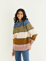 Blanket Stitch Sweater & Scarf in Hayfield Bonus Chunky Tweed (10339) - PDF