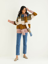 Blanket Stitch Sweater & Scarf in Hayfield Bonus Chunky Tweed (10339) - PDF