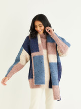 Abstract Sweater & Wide Scarf in Hayfield Bonus Chunky Tweed (10340) - PDF