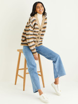 Striped Cardigan in Hayfield Bonus Chunky Tweed (10342) - PDF