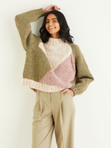 Intarsia Colour Block Sweater in Hayfield Bonus Chunky Tweed (10345) - PDF