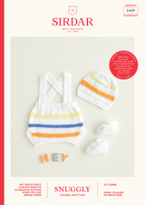 Rainbow Romper, Hat & Booties in Sirdar Snuggly DK (5409) - PDF