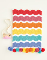 Crochet Rainbow Chevron Blanket in Sirdar Snuggly DK (5414) - CROCHET - PDF