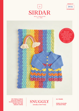 Rainbow Matinee Coat & Blanket in Sirdar Snuggly DK (5416) - PDF