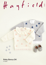 Embroidered Star Sweater in Hayfield Bonus Baby DK (5420) - PDF