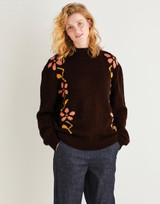 Women's Floral Intarsia Sweater in Sirdar Country Classic Worsted (10160) - PDF