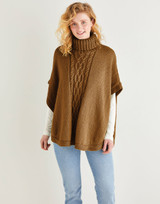 Women's Roll Neck Poncho in Sirdar Country Classic Worsted (10163) - PDF