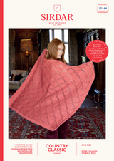 Women's Diamond Trellis Afghan in Sirdar Country Classic Worsted (10164) - PDF