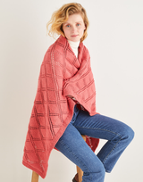 Women's Diamond Trellis Afghan in Sirdar Country Classic Worsted (10164) - PDF