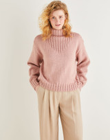 Women's Funnel Neck Rib Detail Sweater in Sirdar Country Classic Worsted (10169) - PDF
