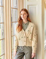 Women's Embroidered Lattice Cable Cardigan in Sirdar Country Classic Worsted (10166) - PDF