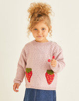 Strawberry Sweater & Cardigan in Sirdar Snuggly Replay DK (2570) - PDF