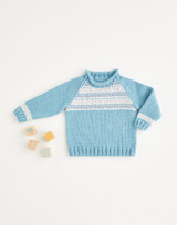 Raglan Fair Isle Sweater in Sirdar Snuggly Cashmere Merino Silk DK (5385) - PDF