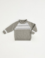 Raglan Fair Isle Sweater in Sirdar Snuggly Cashmere Merino Silk DK (5385) - PDF