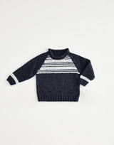Raglan Fair Isle Sweater in Sirdar Snuggly Cashmere Merino Silk DK (5385) - PDF